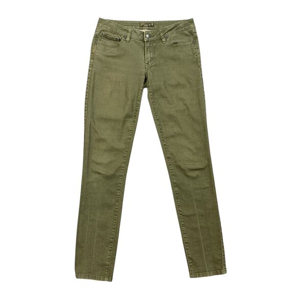 Prana Jeans Womens 4 Olive Organic Cotton Blend Kara Skinny Low Rise Ankle - Picture 1 of 14